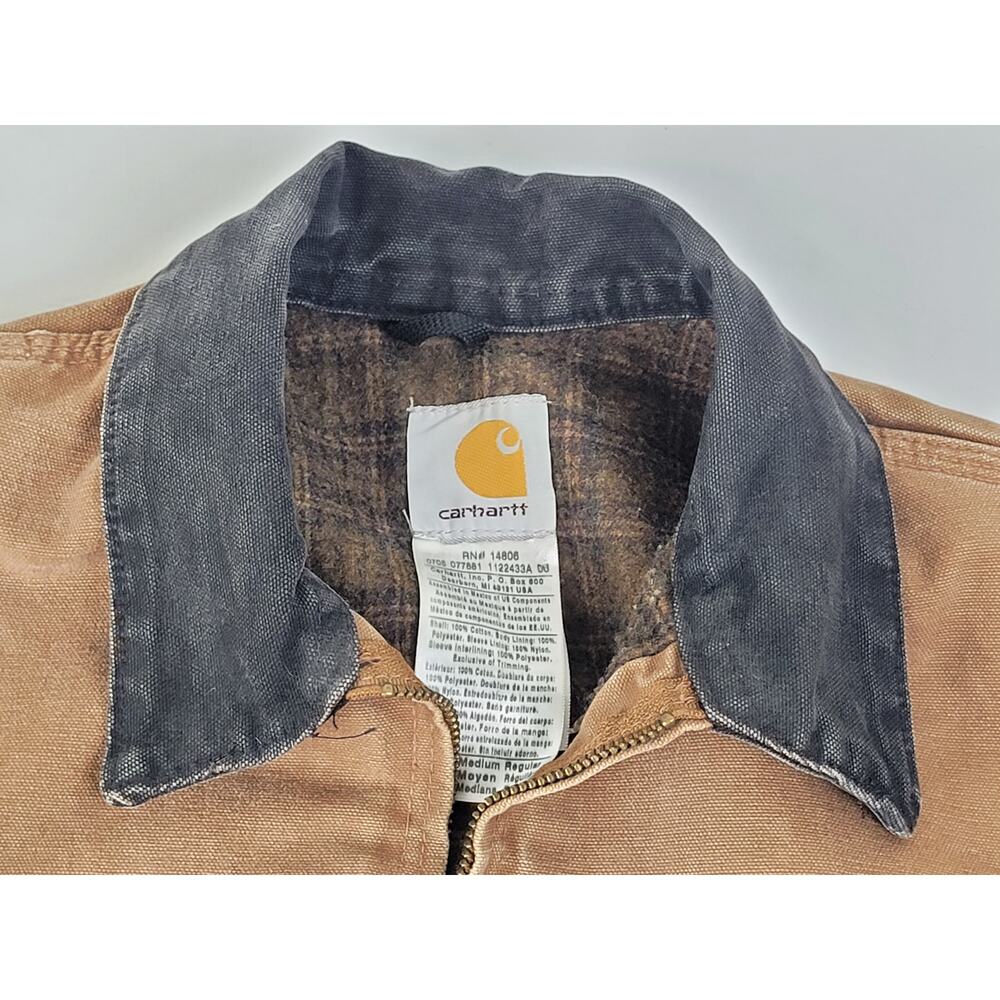 VTG 2005 Carhartt Detroit Jacket J97 BRN Men's Sz M | Broken Zipper - Picture 2 of 10